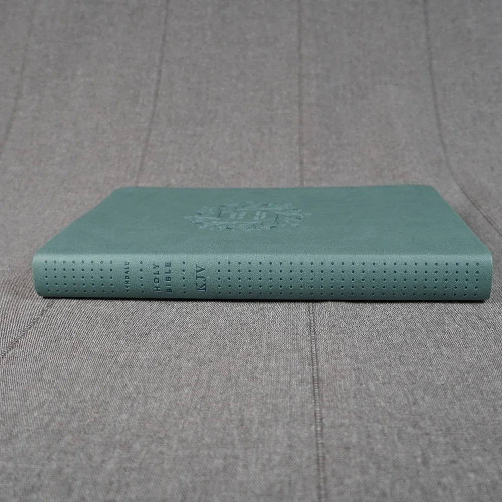 Soft Touch Bible KJV Large Print Premium Value Thinline Floral Embossed Teal
